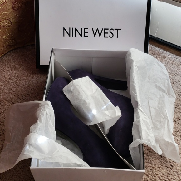 Nine West Scardino Platform Navy Suede Pumps 7.5W - Picture 7 of 8